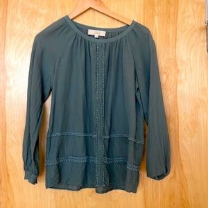 LOFT cotton/silk blouse size small